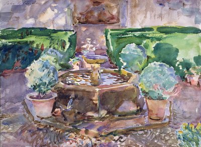 Fountains in the Generalife, Granada by John Singer Sargent